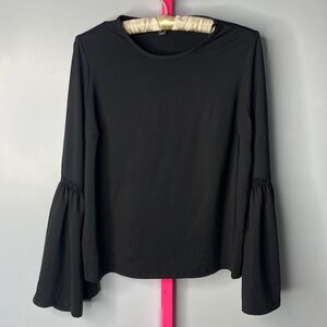 Atmosphere Black Bell Sleeve Blouse Size 8